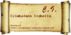 Czimbalmos Izabella névjegykártya